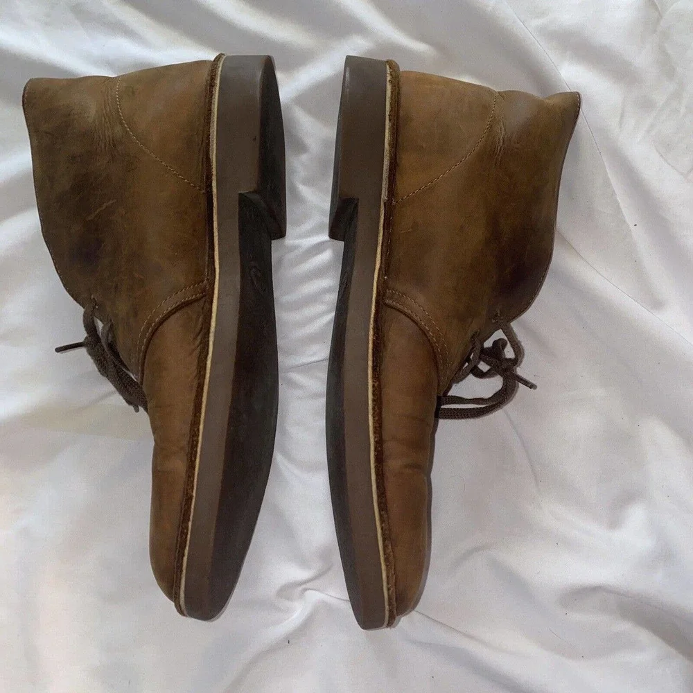 Clarks Desert‎ Ankle Boots Men Size 11.5 Brown Beeswax Leather 15260 University